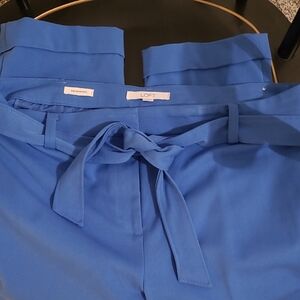 LOFT Women's Vibrant Blue Tie-Waist Pants